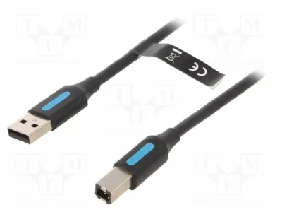 Cablu USB imprimanta Vention, USB 2.0-A (T) la USB-B (T), 5M, negru , "COQBJ" - 6922794748590