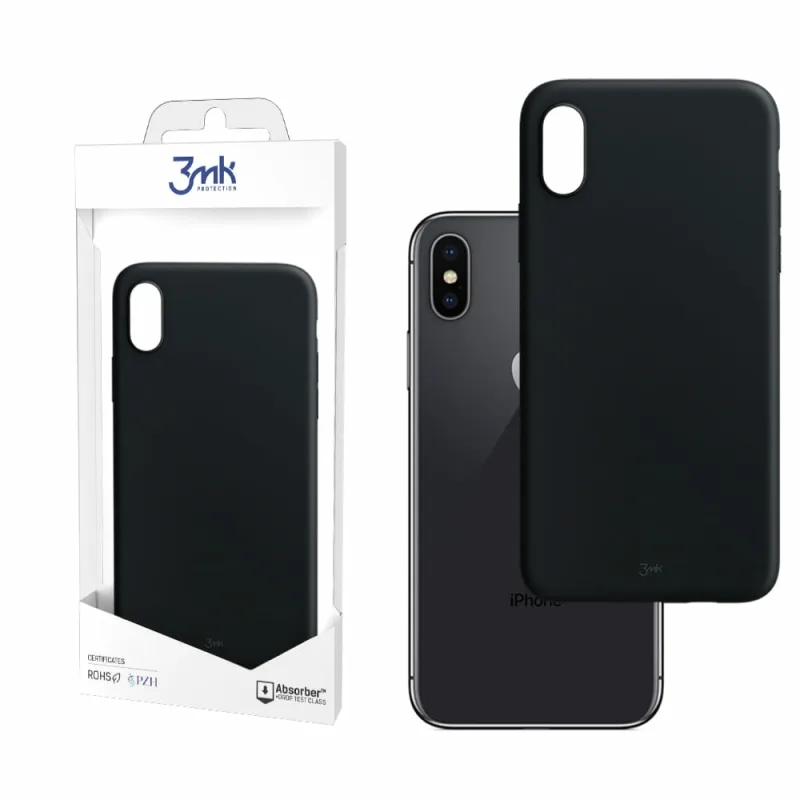 Husa de protectie 3mk Matt Case pentru iPhone X/XS, Neagra "5903108232036"