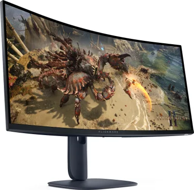 DELL Alienware 34 Curved Gaming Monitor AW3425DWM, 34" WQHD 3440x1440 at 180Hz, 1 ms, 400 cd/m2(peak), 3000:1, 2xHDMI, DP 1.4, USB 5Gbps Type-A,1 USB 5Gbps Type-B,  "AW3425DWM-05" (timbru verde 7 lei)