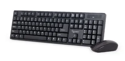 KIT wireless GEMBIRD, tastatura wireless 104 taste + mouse wireless 1000dpi, 4 butoane, rotita scroll, black "KBS-W-01" (timbru verde 0.8 lei)