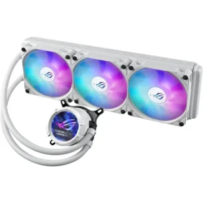 Cooler Procesor ASUS ROG Strix LC III 360 ARGB White Edition, Lichid, 12 cm, 3 ventilatoare, aRGB