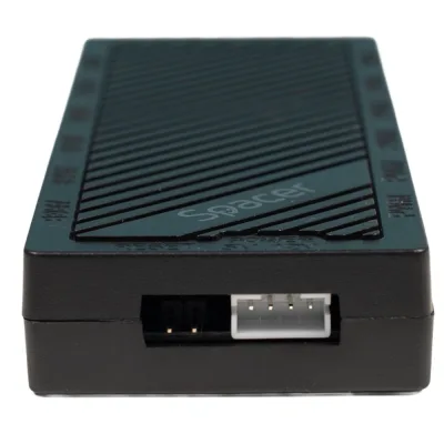 FAN HUB SPACER pt. maxim 6 ventilatoare ARGB, telecomanda pt. setat iluminarea RGB, sincronizare cu MB, alimentare 4-pin/  culori 3-pin, magnetic, black, "SPFC-ARGB-BK-6F " (timbru verde 0.18 lei)