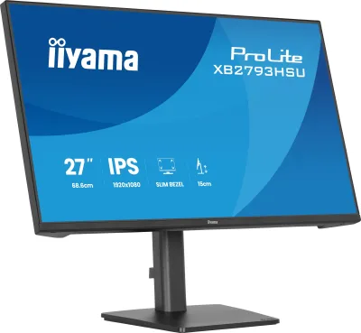 IIYAMA Monitor LED XB2793HSU-B1 27" IPS 1920x1080 120Hz, 16:9. 350cd, 1500:1, 1ms, HDMI, DP, USB HUB, Full Ergo, Pro "XB2793HSU-B1" (timbru verde 7 lei)