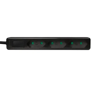 PRELUNGITOR LOGILINK, Euro skt x 3, cablu 3G 1.0mm2, 230 V/7.5 A, 50 Hz, max. 1700 W, IP20, 1.5m,negru, "LPS229B" (timbru verde 0.8 lei)