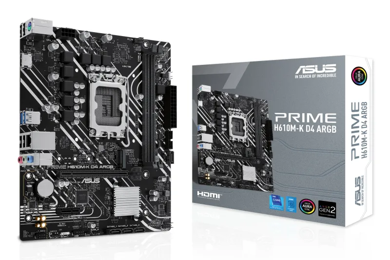ASUS PRIME H610M-K D4 ARGB LGA1700 1xHDMI "PRIME H610M-K D4 ARGB"