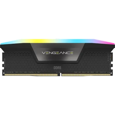 Corsair Vengeance RGB 32GB (2x16GB), DDR5, 6400MHz, CL32, 2x16GB, 1.35V Intel XMP, Negru "CMH32GX5M2B6400C32"