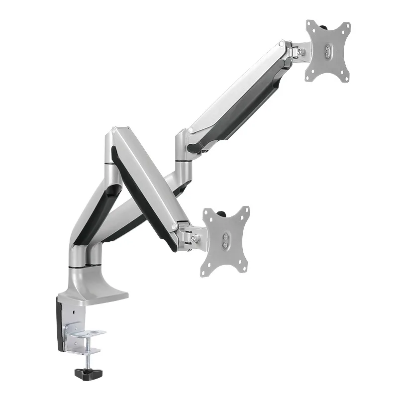 SUPORT de birou LOGILINK, pt 2 TV/monitor plat, curbat, diag. max 32 inch, rotatie, inclinare, pivotare, orizontala, verticala, totala, max 9 Kg x 2, "BP0043"