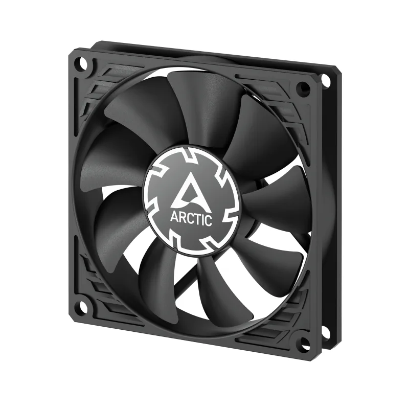 Ventilator Arctic "P8 Slim PWM", 80mm, 300-3000 RPM, FDB, 22.5 cfm, 4pin conector + 4 pin socket, negru, "ACFAN00295A" (timbru verde 0.18lei) - 4895213704199
