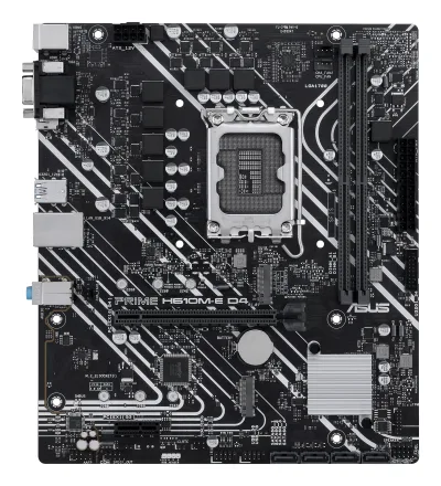 PLACA de BAZA Asus "PRIME H610M-E D4-CSM", skt LGA 1700, mATX, Intel H610, 2 x DDR4, max. 64 GB, 4 x SATA, 2 x M.2, 7.1, "PRIME H610M-E D4-CSM"