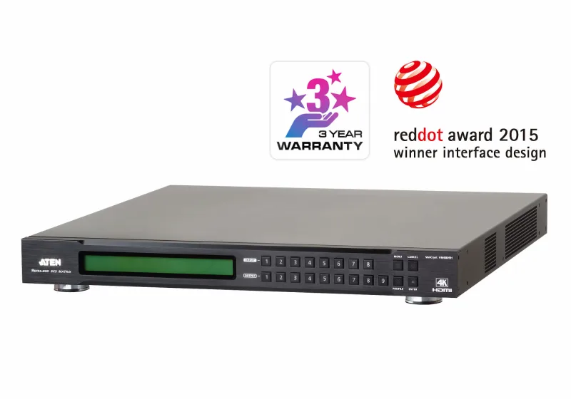 8x9 4K HDMI Matrix Switch w Scaler Aten "VM6809H-AT-G" (timbru verde 2 lei)