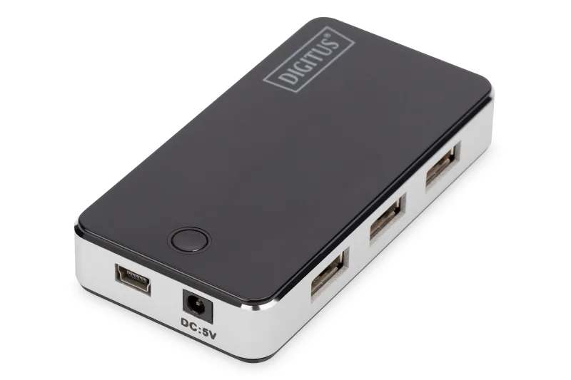 Digitus 7-Port USB 2.0 Hub Active/bk "DA-70222" (timbru verde 0.8 lei)