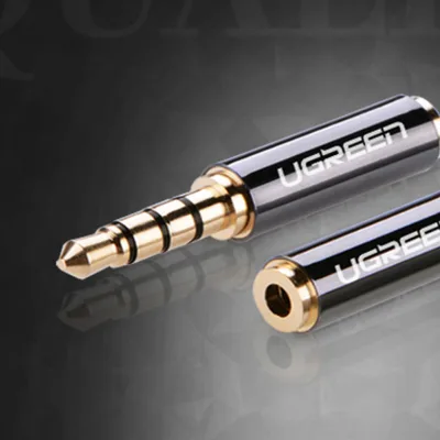 ADAPTOR audio Ugreen, 3.5 mm jack (T) la 2.5 mm (M), aurit "20502" - 6957303825028