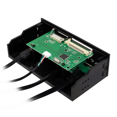 HUB intern LOGILINK, porturi USB: USB 3.0 x 3, USB Type C,conectare prin USB 2.0, S-ATA, alte porturi: SD, MicroSD, M2, MS, XD, CF, eSATA, negru, for 5.25" bay, black "UA0341"  (timbru verde 0.8 lei)