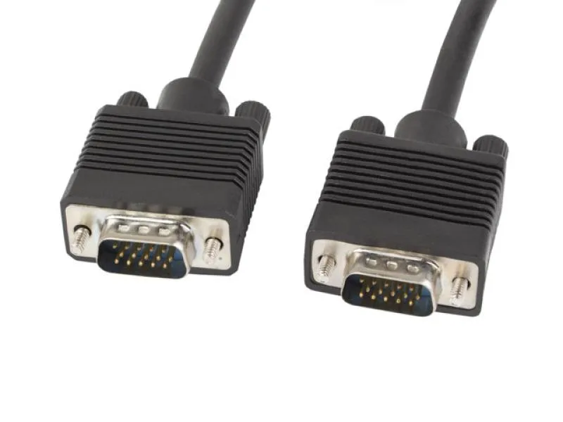 Cablu VGA M/M 1,8 m ecranare dublă cu miez de ferită negru