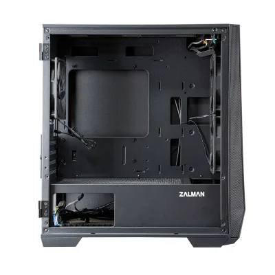 CARCASA Zalman "Z1 Iceberg", middle tower, fara sursa, suporta 5xfan, 3xfan inclus, USB 3.1 gen1 x 2, USB 2.0 x 1, audio+mic, 4 sloturi expansiune, negru "Z1 Iceberg Black" (timbru verde 0.24lei)
