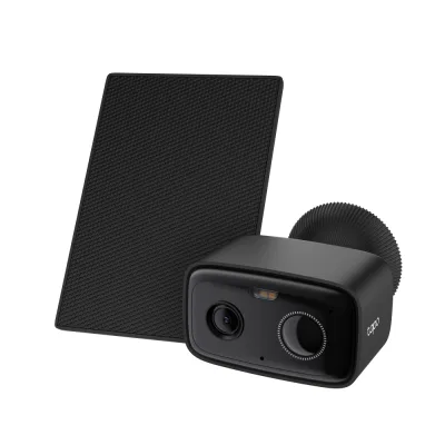 Tapo Solar-Powered Security Camera Kit, Image Sensor: 1/3" Progressive Scan CMOS Sensor, Lens: Focal Length: 3.16mm ±5%, 1080P 2MP (1920×1080 px), frame rate 15 fps