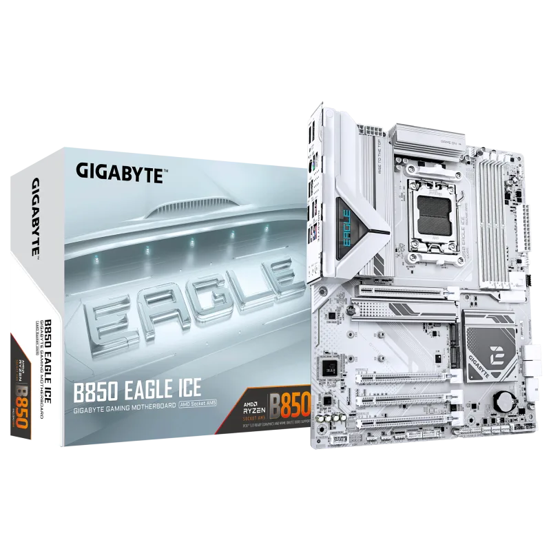 Placa de baza Gigabyte B850 EAGLE ICE, Socket AM5, DDR5, ATX