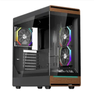Carcasa 1STPLAYER WD8-BK, RGB, Mid Tower, Black