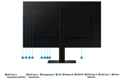 Monitor Samsung 27" LS27D800UAUXEN, Diagonal (inch): 27, Diagonal (cm): 69, Aspect ratio: 16:9, Panel: IPS, Resolution: 3840x2160, Refresh Rate: 60Hz, Response time GtG: 5ms, Brightness (max): 350 cd/m², Contrast (static) : 1000:1, Viewing angle: