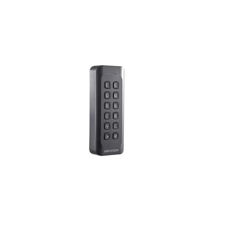 Cititor card cu tastatura Hikvision, DS-K1802MK; citeste carduri MIFARE; frecventa operare: 13.56MHz; indicator LED de stare si alimentare; Processor: 32-bit; Reading