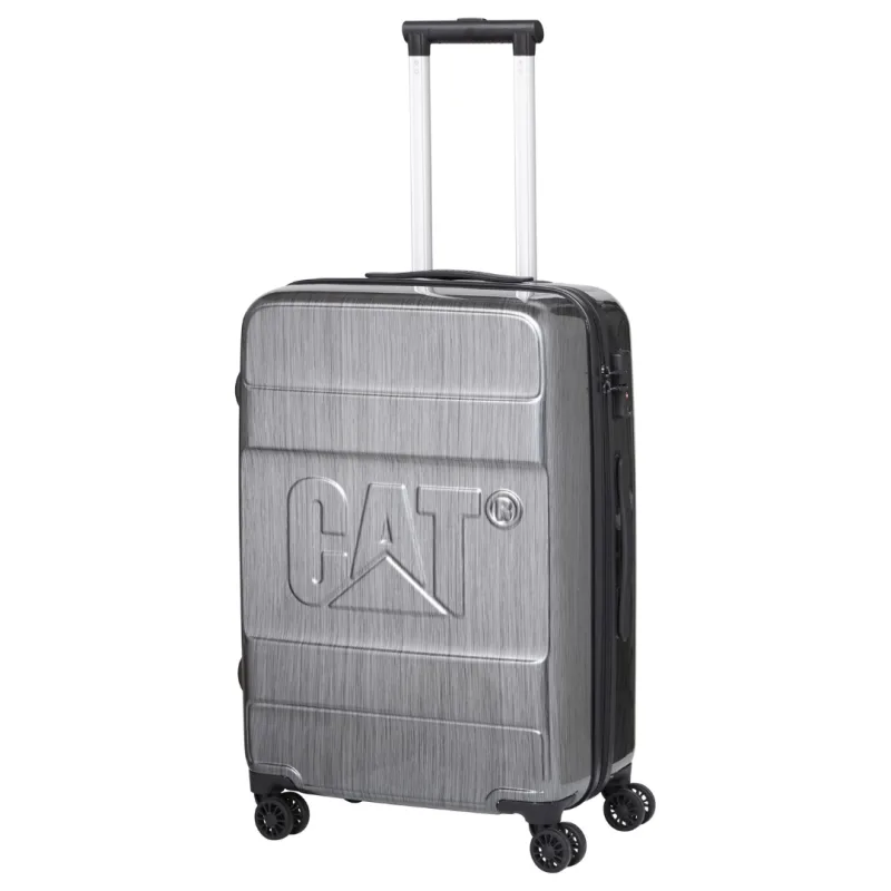 Troller cabina avion, CATERPILLAR Cargo Nested, 37.5x22x55 cm (Lxlxh), 45L, ABS - gri lucios "CAT-84038-95"