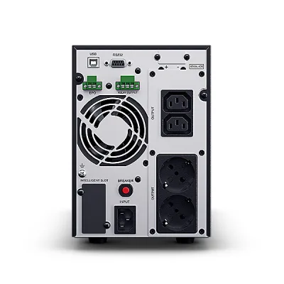 UPS CYBER POWER Online dubla conversie cu Sinusoida Pura, tower, 1500VA 1350W 2x IEC C13 2x Schuko, "OLS1500EA-DE" (timbru verde 11 lei)