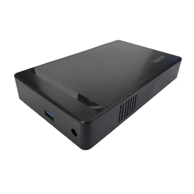 RACK extern SPACER, pt HDD/SSD, 3.5 inch, S-ATA, interfata PC USB 3.0, alimentare retea, plastic, negru, "SPRK-35USB3-01" (timbru verde 0.8 lei)