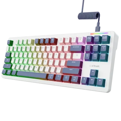 Tastatura Mecanica Gaming Trust GXT 872 Xyra, RGB, USB, alb