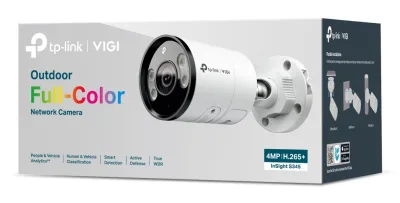 CAMERA IP TP-LINK VIGI InSight, 4MP, Bullet, lentila fixa 6mm, IR 30m, WDR 120dB, IP67, PoE/12V DC, "InSight S345(6mm)", (timbru verde 0.08 lei)