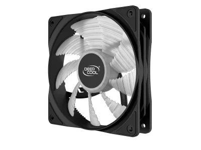 VENTILATOR DEEPCOOL PC RF120W, 120x120x25 mm, 4 white LED, Hydro Bearing, "DP-FLED-RF120-WH"