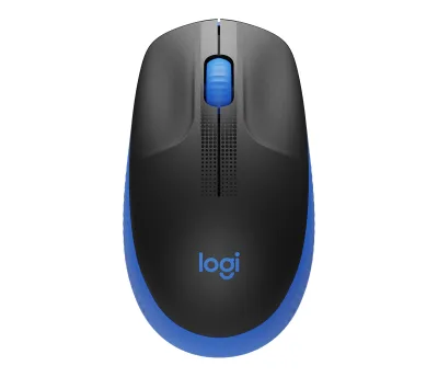 MOUSE LOGITECH, "M190", PC sau NB, wireless, 2.4GHz, optic, 1000 dpi, butoane/scroll 3/1, , negru / albastru, 45507171 "910-005907" (timbru verde 0.18 lei)