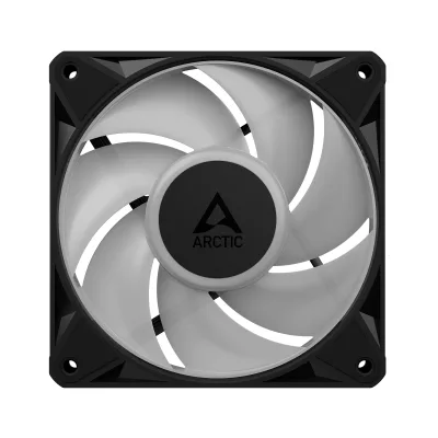 Ventilator Arctic "BioniX P12 A-RGB", 120mm, 450 - 3000 RPM, FDB, 76 cfm, 4-Pin PWM | 3-pin ARGB, negru, "ACFAN00335A" (timbru verde 0.18lei)