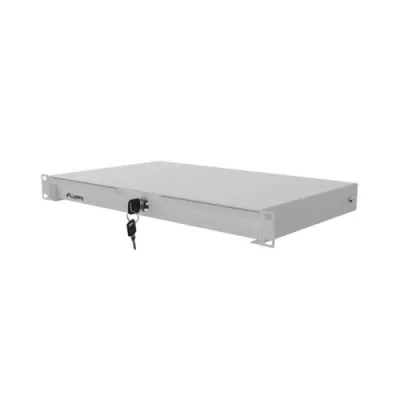 Drawer Lanberg 19", RAL color RAL9004, maximum load 30 kg, Range of adjustment 270 - 520 mm, gri