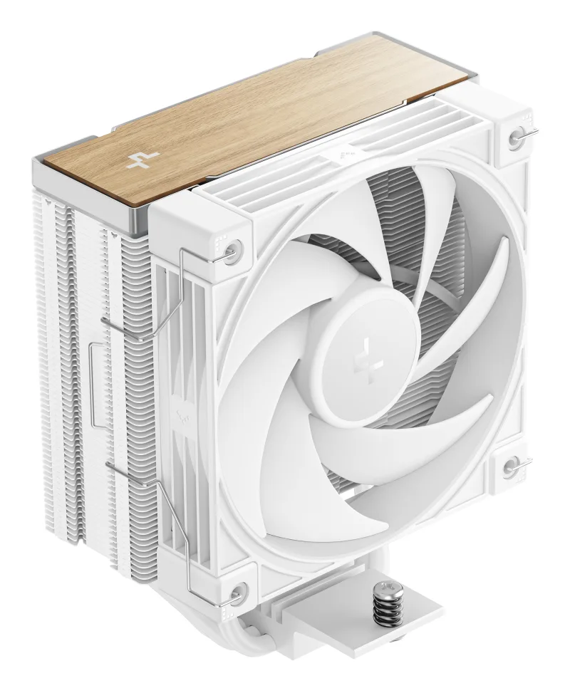 COOLER DeepCool "AK400 G2 WH" skt. Intel si AMD, racire cu aer, vent. 120mm, 2200 rpm, 4 heatpipies, inaltime 156mm, top cover lemn, alb,"R-AK400G2-WHNNMN-GJD"  (timbru verde 0.8 lei)