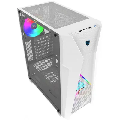 Carcasa AQIRYS CANOPUS, RGB, Mid Tower, White