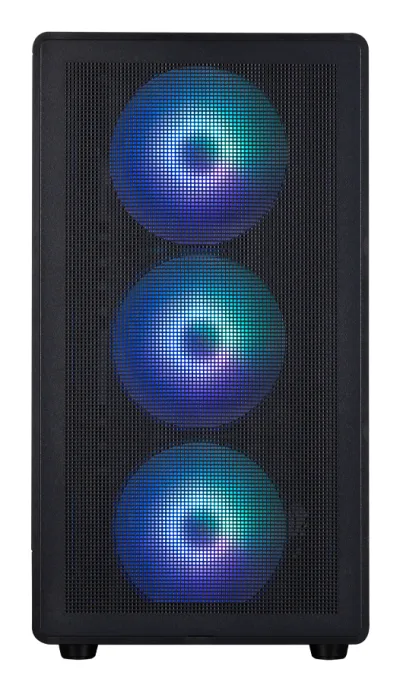 CARCASA Zalman "M5", mini tower, gaming, fara sursa, suporta 12xfan, 4xfan inclus, PSU shroud, afisaj electronic, USB Type-C x 1, USBx2, audio+mic, 4 sloturi expansiune, negru, "M5 Black" (timbru verde 0.32lei)