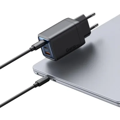 Incarcator Retea McDodo Gana Mini Series, 2 x USB C/ 1 x USB A, Negru