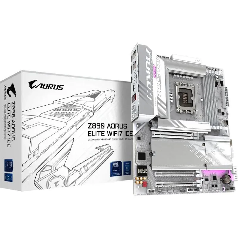 Placa de baza Gigabyte Z890 AORUS ELITE WIFI7 ICE, Socket 1851, DDR5, ATX