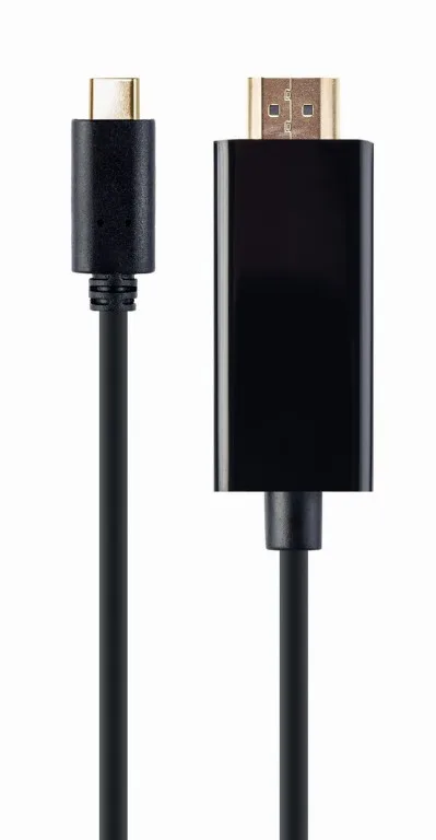 CABLU video GEMBIRD, adaptor USB-C Type-C (T) la HDMI (T), 2m, rezolutie maxima 4K (3840 x 2160) la 30Hz, negru, "A-CM-HDMIM-01" (timbru verde 0.18 lei)