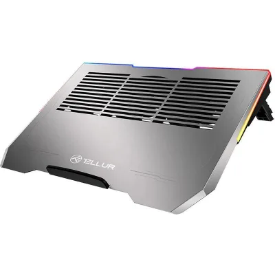 Stand/Cooler notebook TELLUR Shade, pana la 17 inch, 3 ventilatoare, Argintiu