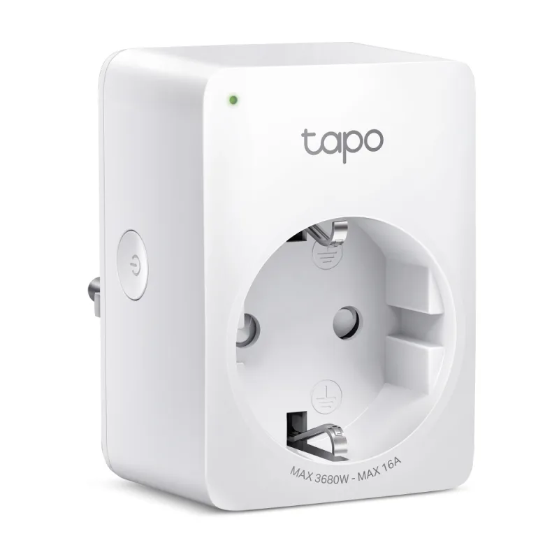 PRIZA inteligenta TP-LINK, Schuko x 1, cu monitorizarea energiei, conectare prin Schuko (T), 16 A, programare prin smartphone, Bluetooth, WiFi, alb "Tapo P110" (timbru verde 0.18 lei)