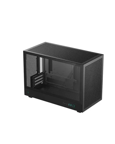 CARCASA DeepCool "CH260", mini tower, gaming, fara sursa, suporta 6xfan, , PSU shroud, USB Type-C x 1, USB 3.1 gen1 x 2, audio+mic, 4 sloturi expansiune, negru, #R-CH260-BKNGM0-G-1"