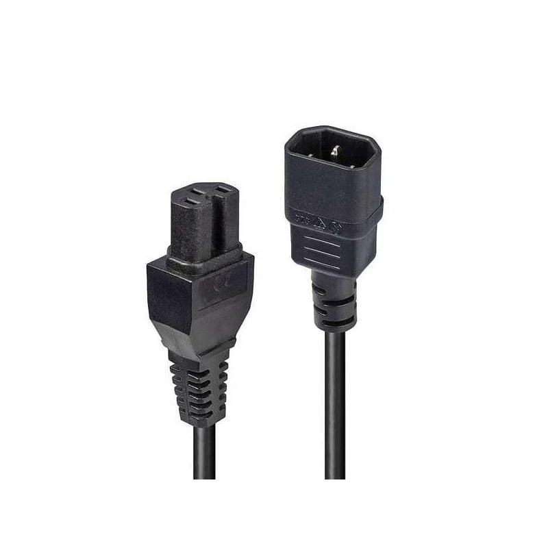 Cablu alimentare Lindy C14 to C15, Connector A: IEC C14 Connector B: IEC C15, material A: PVC & PBT, lungime 1m, negru