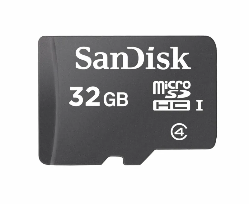 CARD MicroSD SANDISK, 32 GB, microSDHC, clasa 4, "SDSDQM-032G-B35" (timbru verde 0.03 lei)