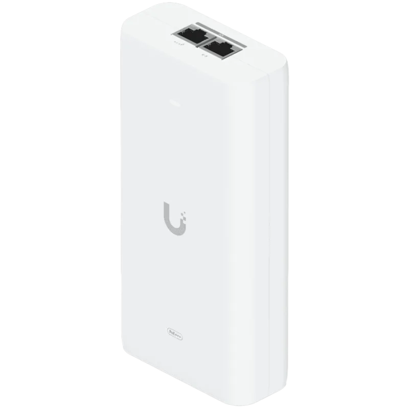 Ubiquiti UniFi 10G PoE+++ Adapter (90W), can power UniFi PoE+++ devices, and provide a Multi-Gigabit LAN connection, Contains RJ45 data input, AC cable with earth ground, and PoE+++ output "UACC-POE-PLUSPLUSPLUS-10G-EU" (timbru verde 0.8 lei)