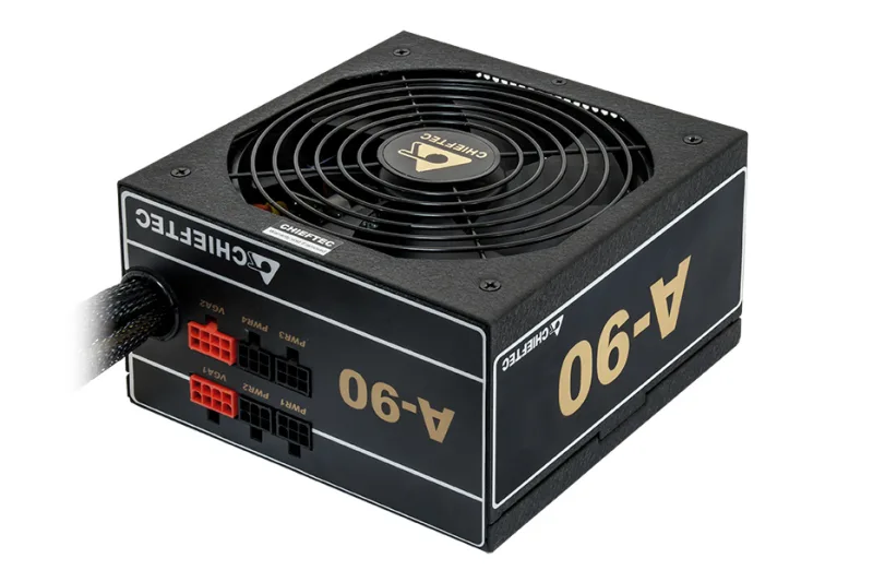 SURSA Chieftec A-90 650 W, semi-modulara, certificare 80 Plus Gold - compatibila, ventilator 120mm, PCI-E 6+2 pin x 2, SATA x 6, "GDP-650C" (timbru verde 2 lei)