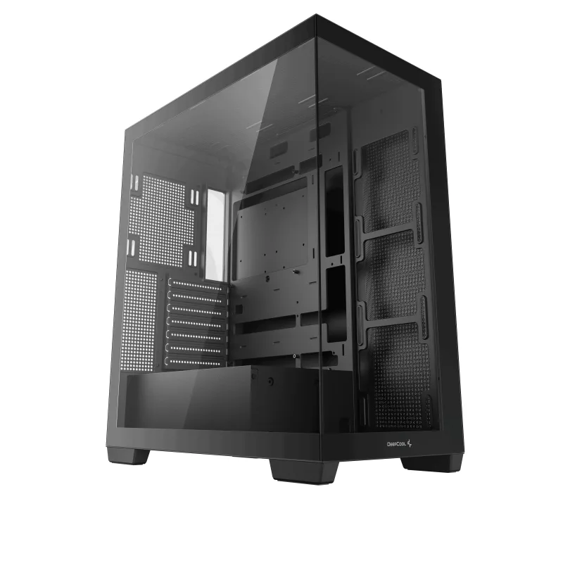CARCASA DeepCool "CG580", middle tower, gaming, fara sursa, suporta 10xfan, USB 3.2 gen1 x 2, audio+mic, 7 sloturi expansiune, negru, "R-CG580-BKNDA0-G-1"
