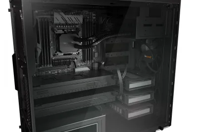 CARCASA be quiet! "PURE BASE 600", Middle Tower, ATX, fara sursa, 2xfan, USB 3.2 gen 1 x 2, audio+mic, PSU shroud, 7 sloturi expansiune, iluminare , argintiu, "BGW21" (timbru verde 0.24lei)