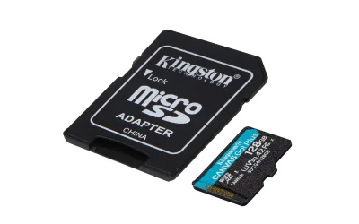 KINGSTON 128GB microSDXC Canvas Go Plus Gen4 200MB/s A2 U3 V30 Card + Adapter "SDCG4/128GB" (timbru verde 0.03 lei)