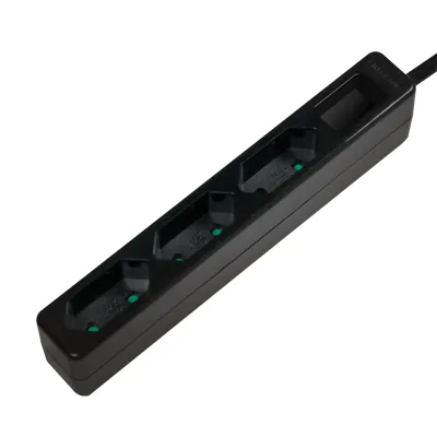 PRELUNGITOR LOGILINK, Euro skt x 3, cablu 3G 1.0mm2, 230 V/7.5 A, 50 Hz, max. 1700 W, IP20, 1.5m,negru, "LPS229B" (timbru verde 0.8 lei)